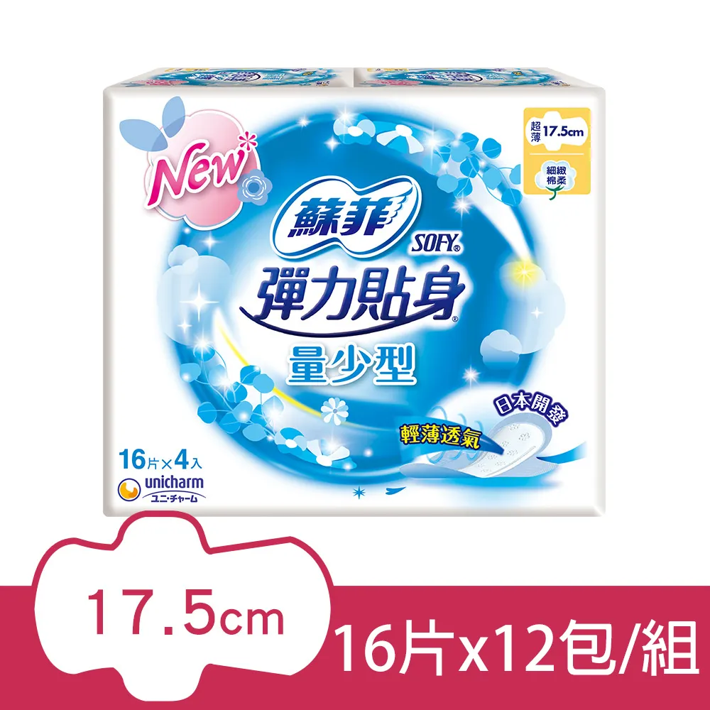 蘇菲 彈力量少潔翼型(17.5CM)(16片 x 4包/組) 歷史價格詳細信息