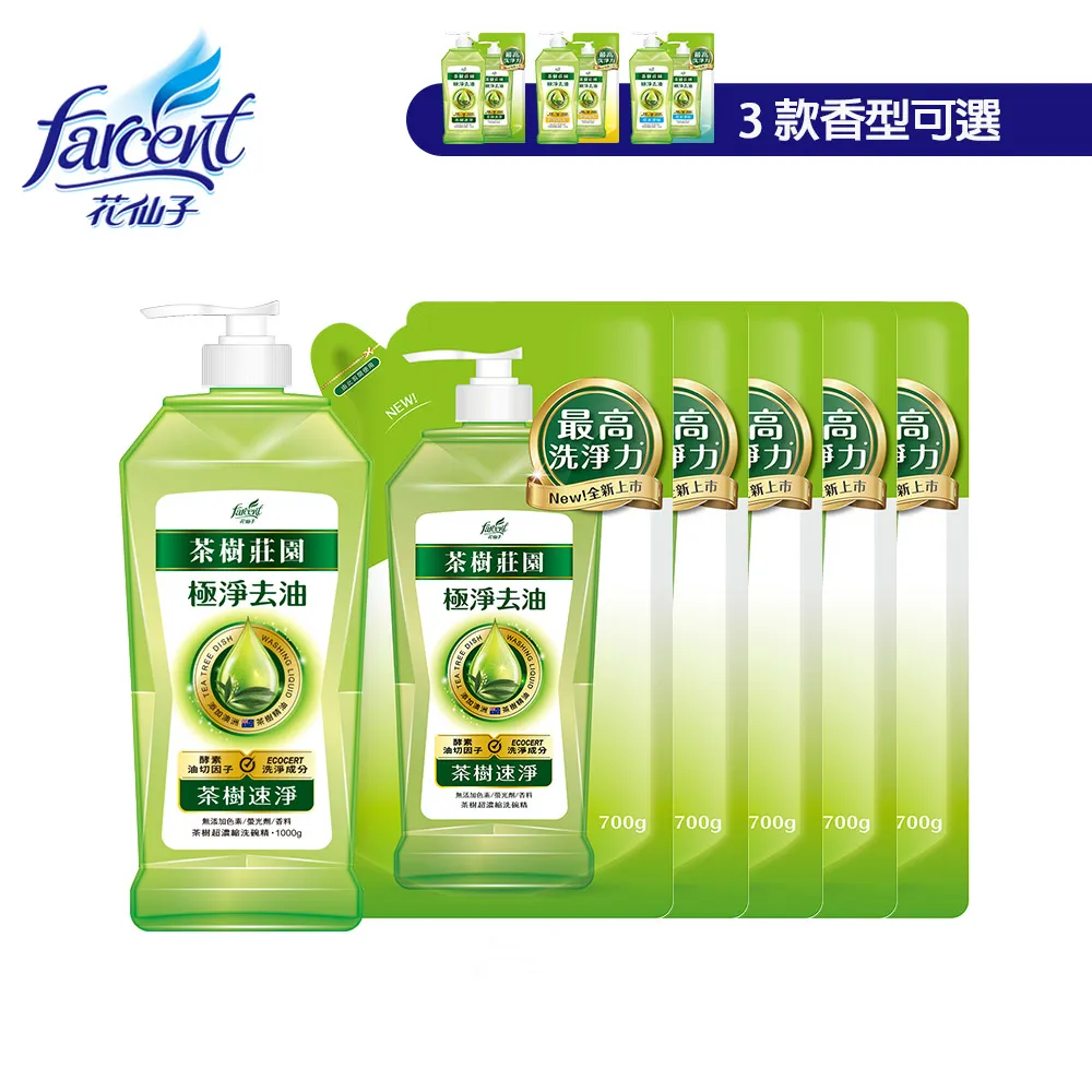 茶樹莊園 茶樹洗衣精超值組 1組【家樂福】 歷史價格詳細信息