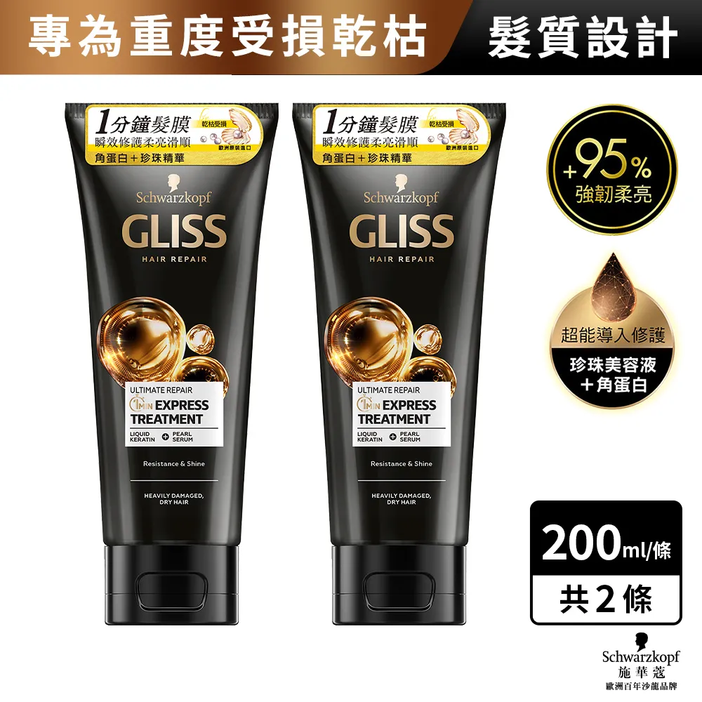 Gliss極致賦活修護1分鐘髮膜黑金 歷史價格詳細信息