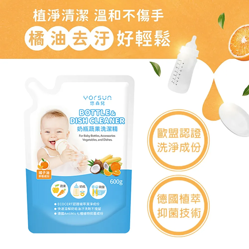 【悠森兒】奶瓶蔬果洗潔精650g+補充包600g 溶解奶垢 清潔油汙 洗淨蔬果奶瓶 溫和配方不傷手 歷史價格詳細信息