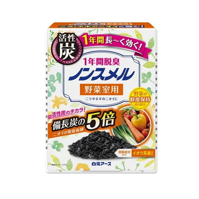 日本製冰箱除臭盒 活性碳 冷凍庫 冷藏室 蔬果室 白元消臭劑 廚房除臭 廚餘 一年有效 歷史價格詳細信息