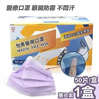 【怡賓】眼鏡防霧型醫療級三層口罩50片/盒x2-薄荷綠(YB-S3AF) 歷史價格詳細信息