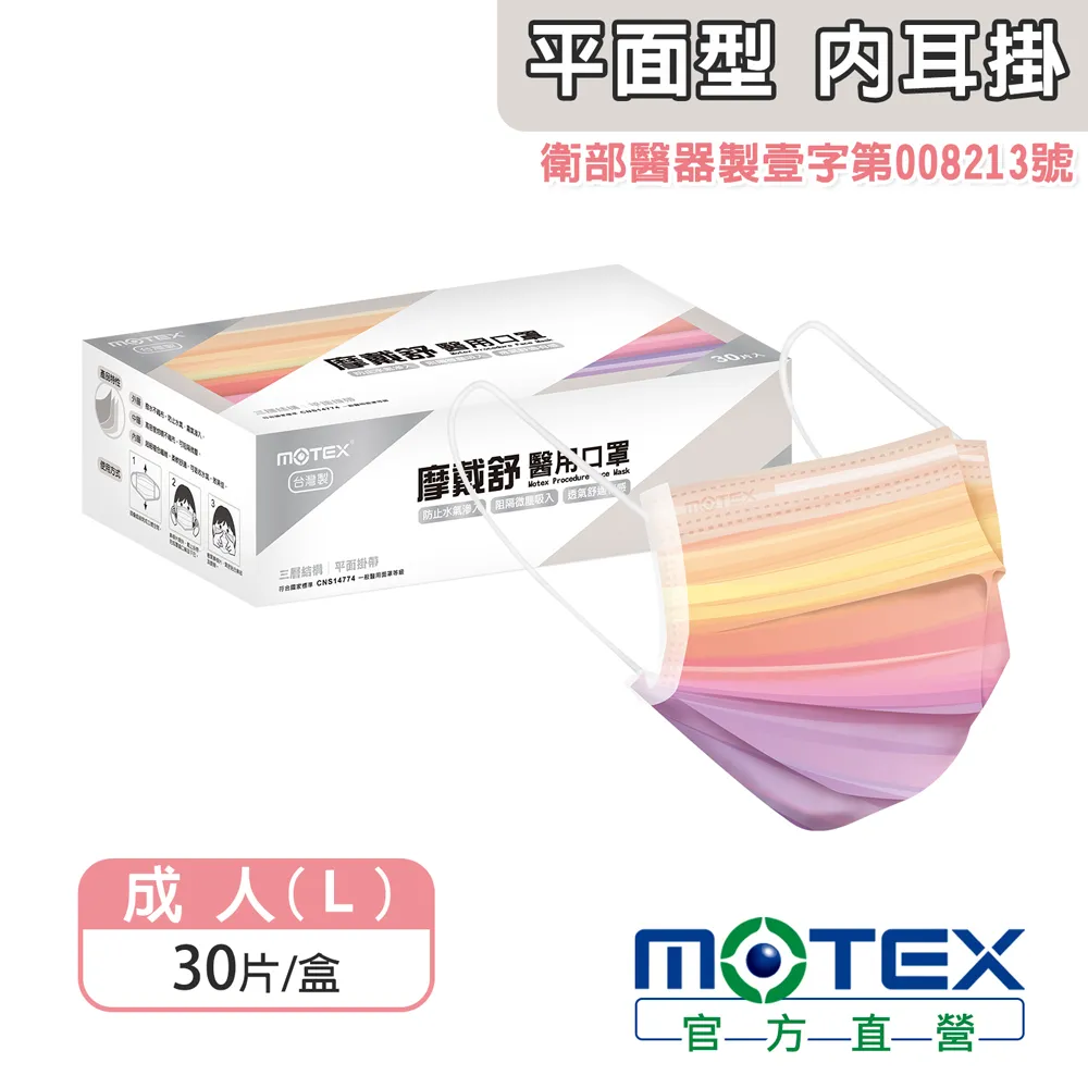 【MOTEX 摩戴舒】醫用口罩 春花漸層系列 藍鈴(30片/盒) 歷史價格詳細信息