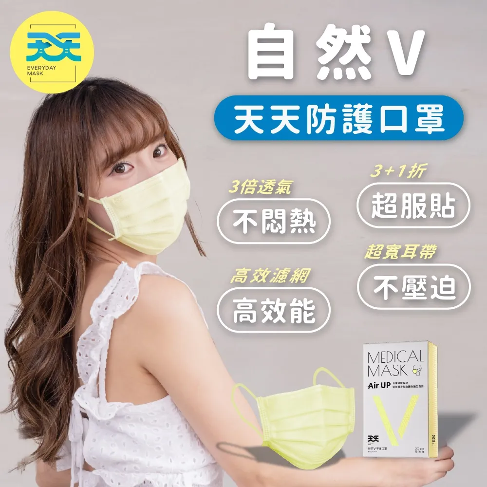 【天天平面醫用口罩】自然V 珍珠白 (適合較小臉型) 每盒20入 歷史價格詳細信息