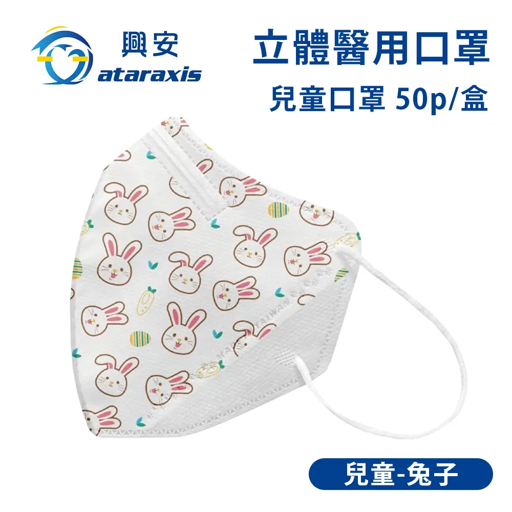 興安 兒童立體醫用口罩 (50入/盒) *2入組售 歷史價格詳細信息