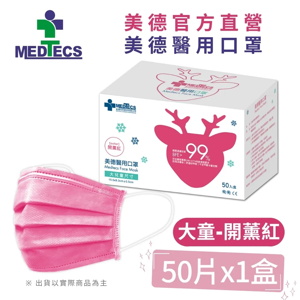 MEDTECS 美德醫用口罩 大兒童 尬電紫 50片/盒 歷史價格詳細信息