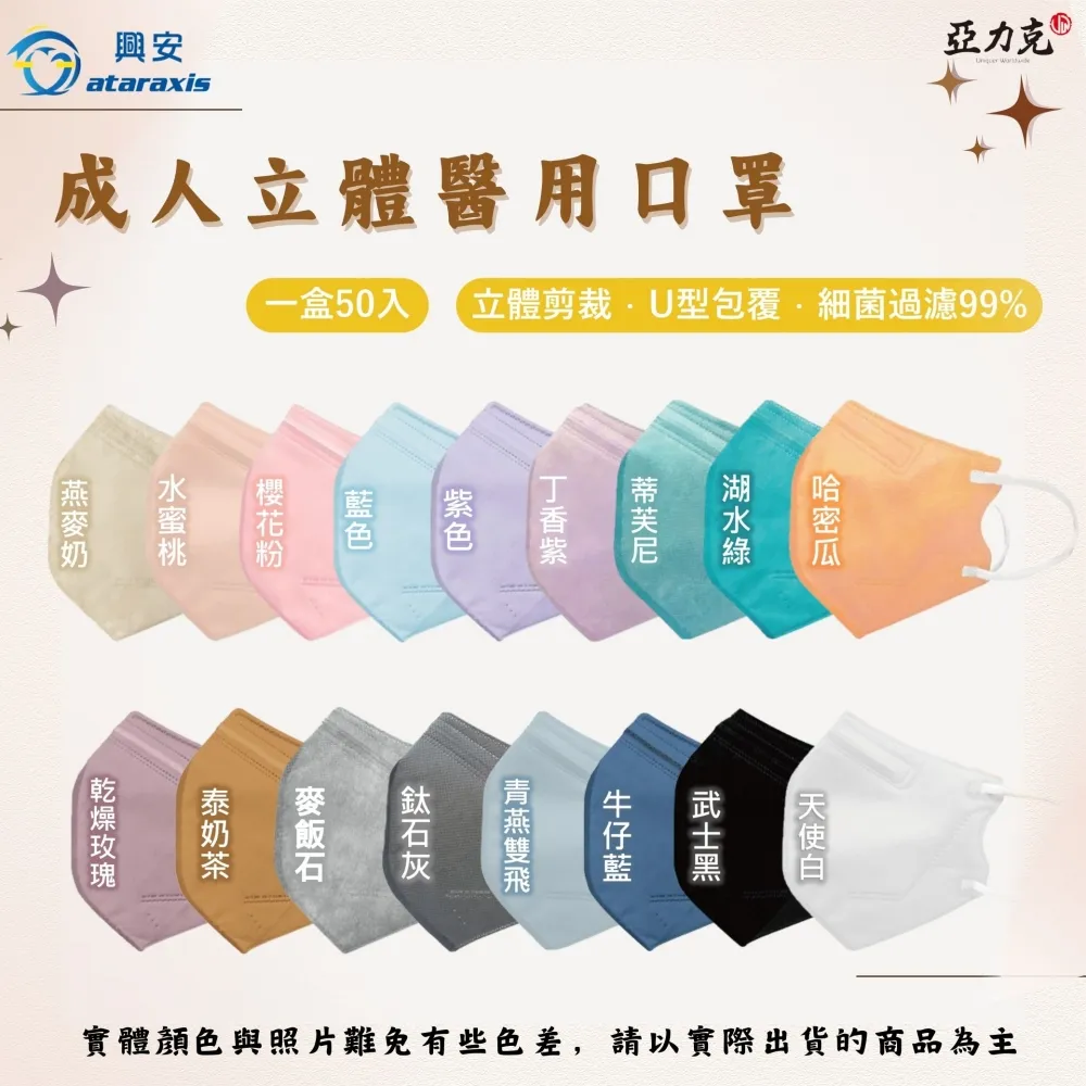 興安 立體口罩-成人/大童/中童/幼童 50入/任選2盒 歷史價格詳細信息