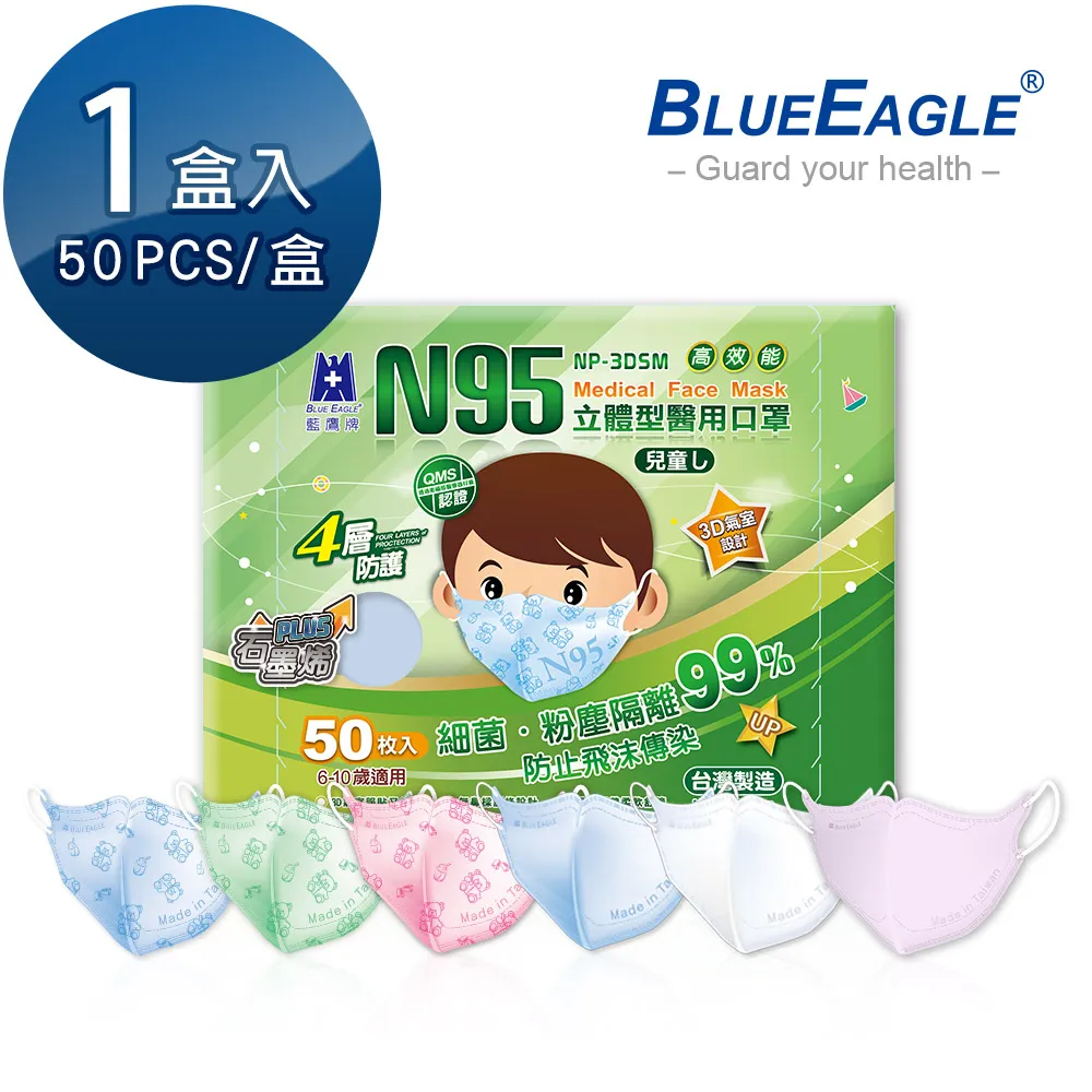 【藍鷹牌】N95石墨烯 3D立體型成人醫用口罩 50片x1盒 歷史價格詳細信息