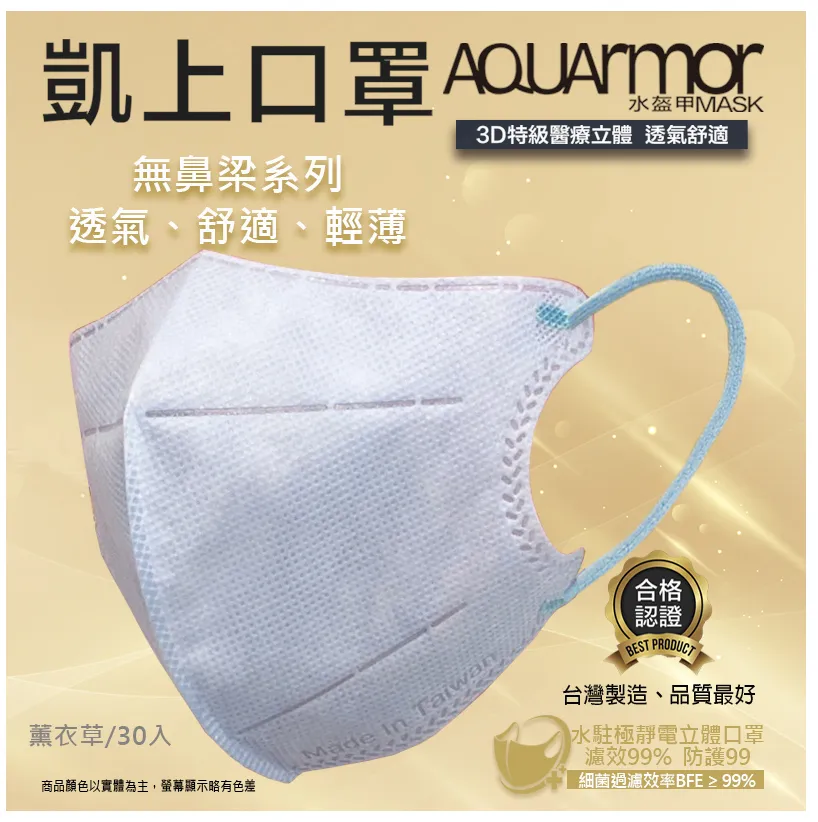 【凱上口罩】無鼻樑醫療3D立體口罩(未滅菌)30入/盒(奶油薄荷) 歷史價格詳細信息