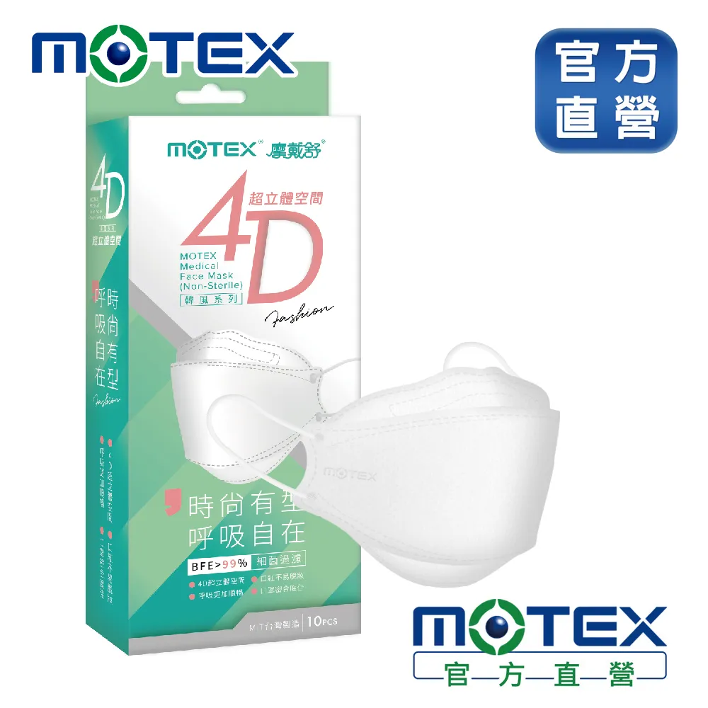 【MOTEX 摩戴舒】4D超立體空間魚型醫用口罩_櫻花粉(10片/盒) 歷史價格詳細信息