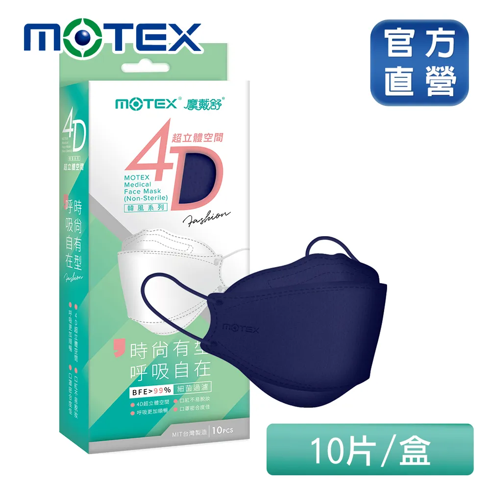 【MOTEX 摩戴舒】4D超立體空間魚型醫用口罩_櫻花粉(10片/盒) 歷史價格詳細信息