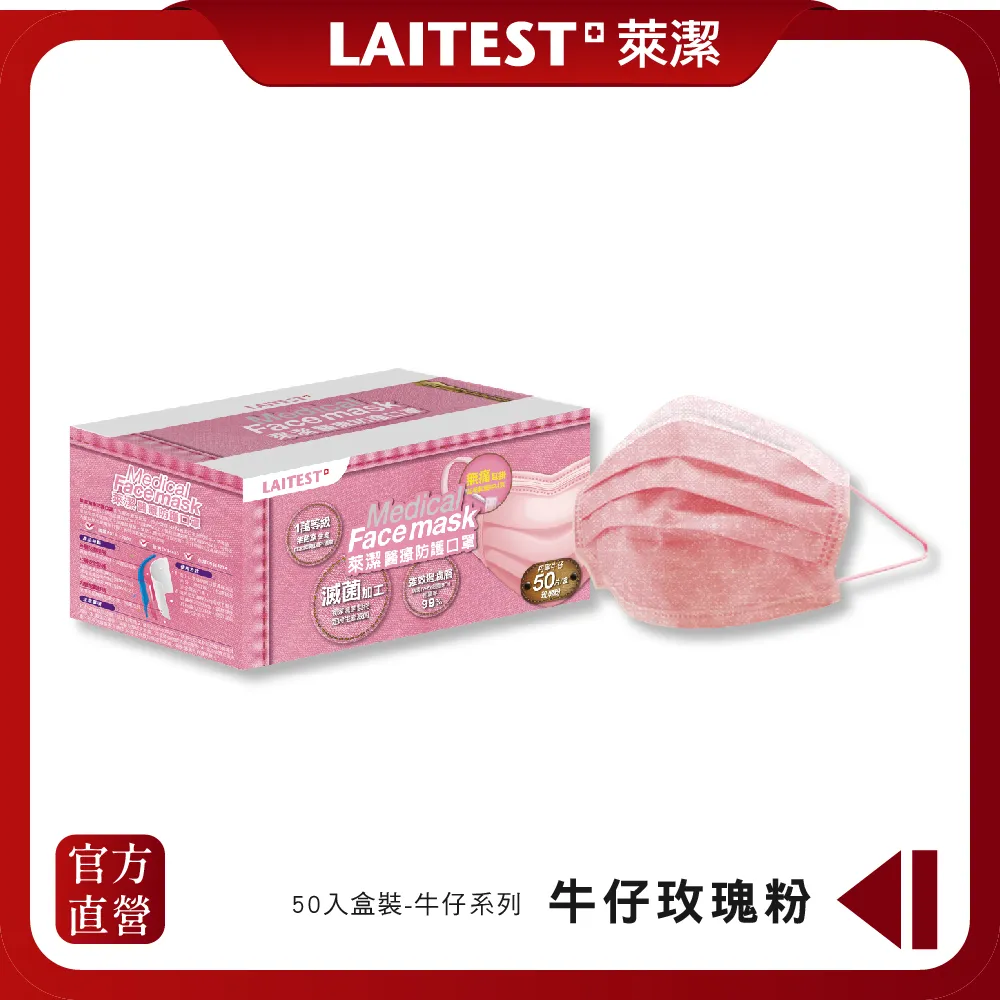 【LAITEST 萊潔】醫療防護口罩/成人 牛仔薰衣紫 50入盒裝(牛仔系列) 歷史價格詳細信息