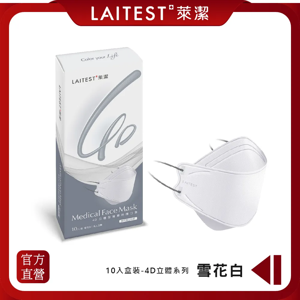 【LAITEST萊潔】 醫療防護口罩/成人 - 雪花白 30入盒裝 (都會時尚系列) 歷史價格詳細信息