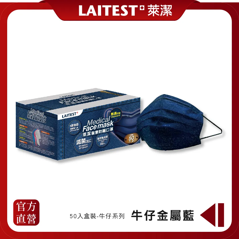 【LAITEST萊潔】 醫療防護口罩/成人 - 煙石灰 30入盒裝 (都會時尚系列) 歷史價格詳細信息