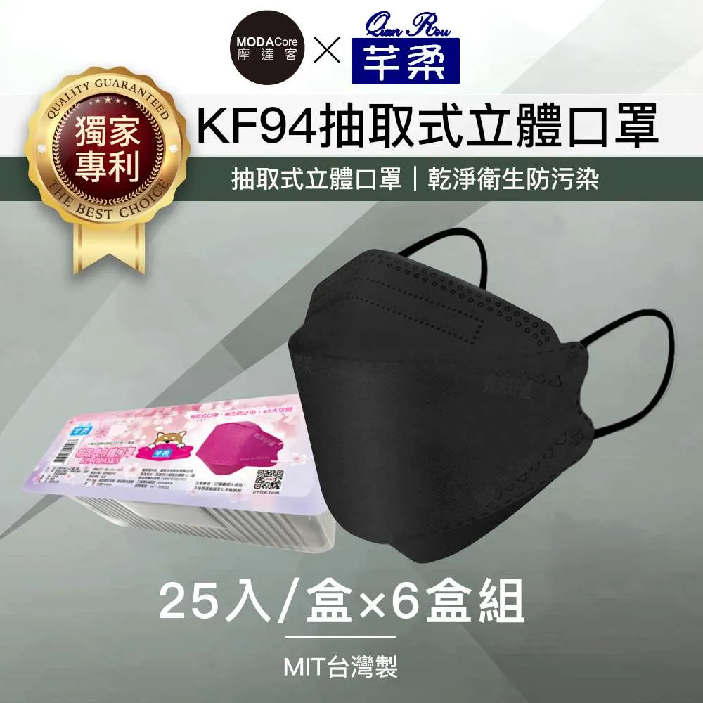 摩達客-芊柔KF94獨家專利抽取式立體口罩(25片)-棕色六盒組 歷史價格詳細信息