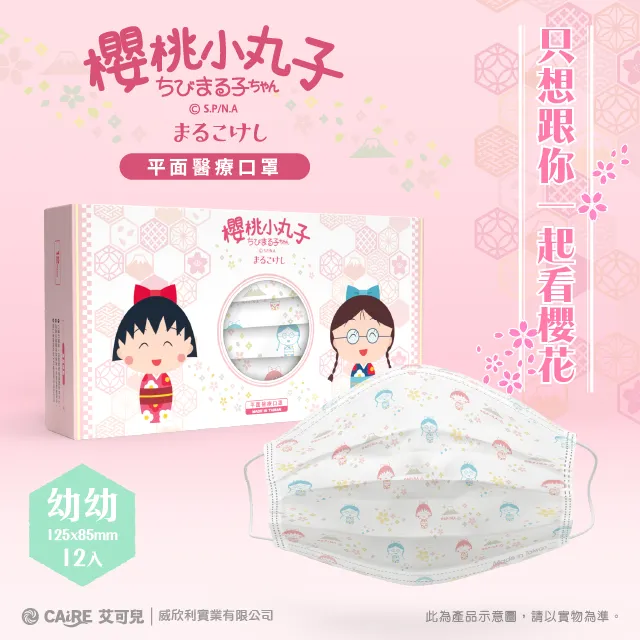 櫻桃小丸子 幼幼樂園款醫用口罩(12片盒)3盒一組 歷史價格詳細信息