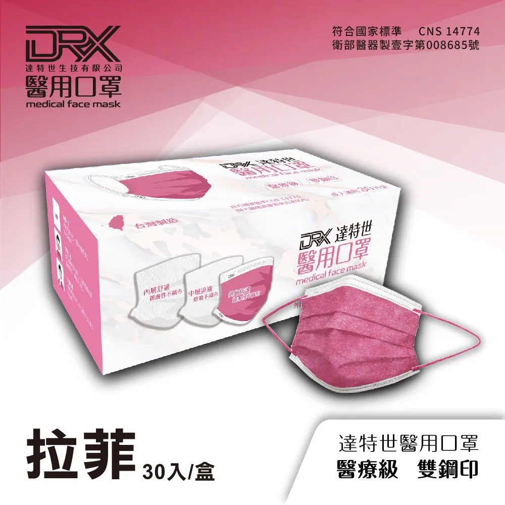 【DRX達特世】醫用口罩 30入-繽紛系列-湘妃粉 歷史價格詳細信息