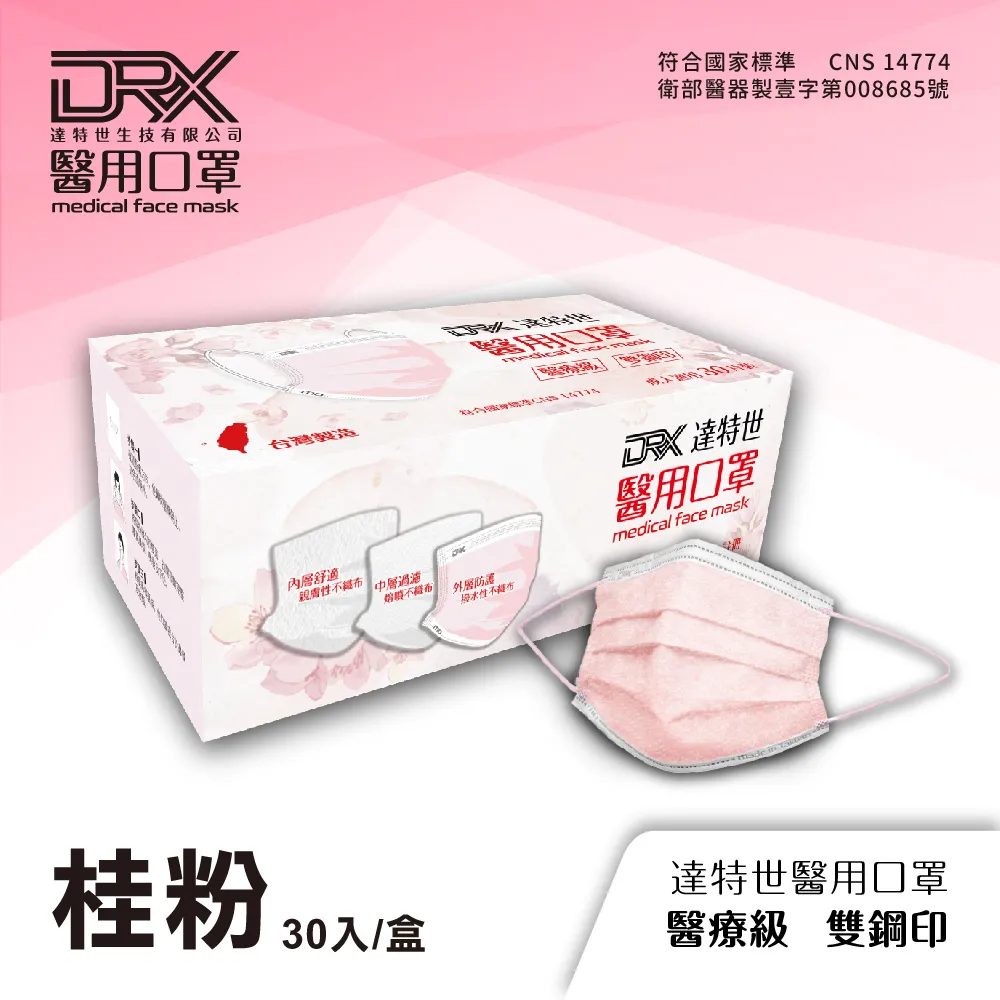 【DRX達特世】醫用口罩 30入-繽紛系列-湘妃粉 歷史價格詳細信息