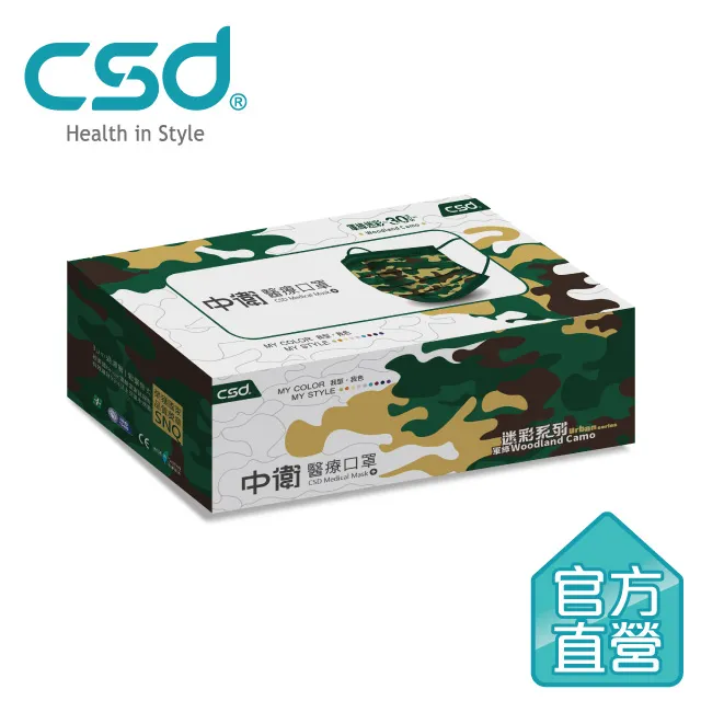 中衛 醫療口罩 軍綠迷彩 30入/盒【躍獅】 歷史價格詳細信息