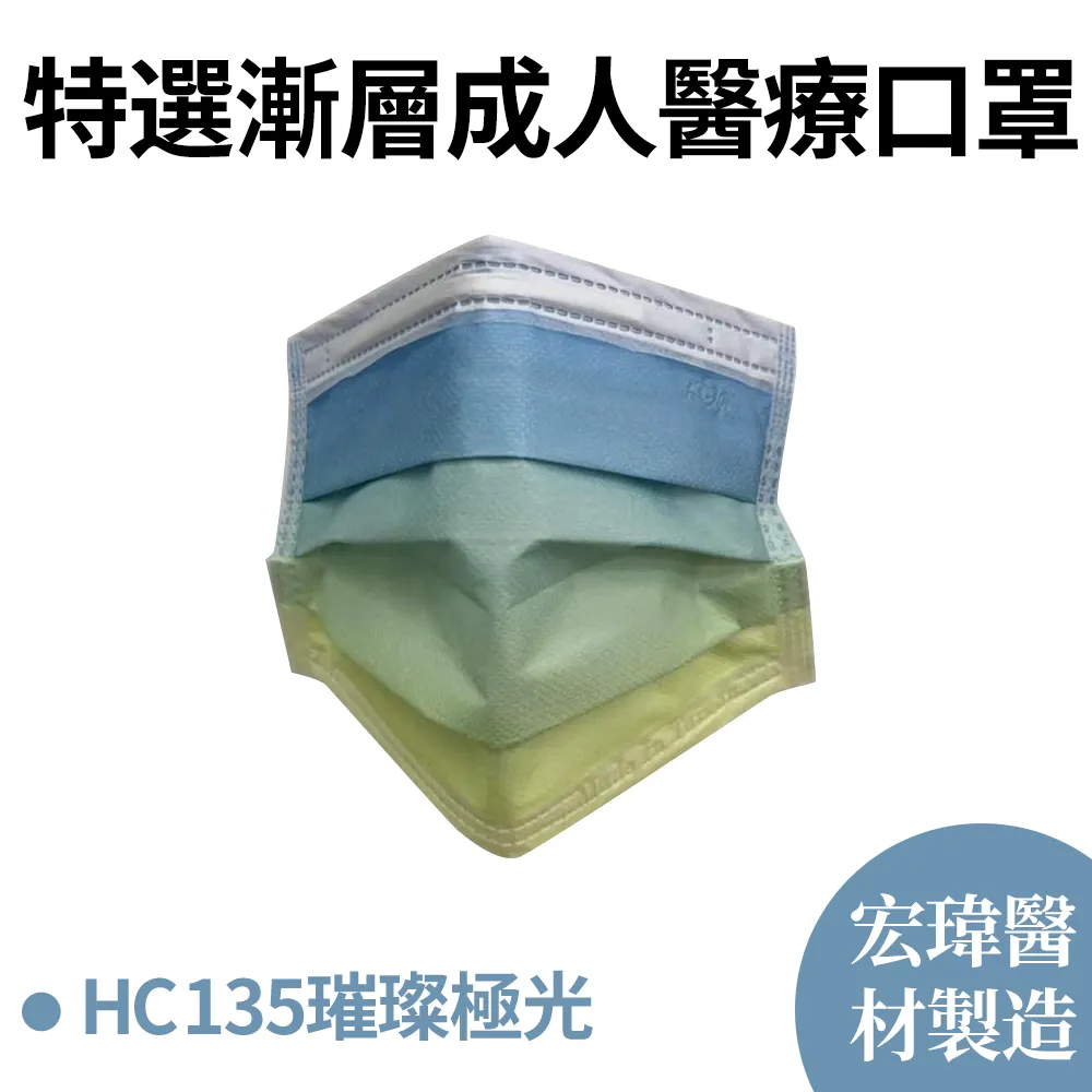 【宏瑋】特選極品漸層醫療用口罩 清幽抹綠 30片/盒 歷史價格詳細信息