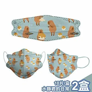 【喵喜MAOWHAHA】醫療級三層KF94口罩10片/盒x2-水豚君泡柚子溫泉(A1101004b) 歷史價格詳細信息