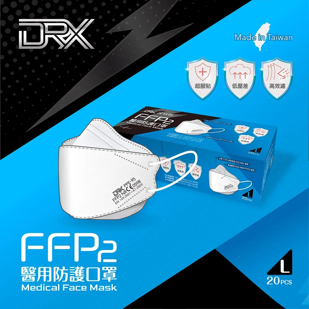 【DRX達特世】白色平面五彩耳繩醫用口罩 25入-吾告白 歷史價格詳細信息