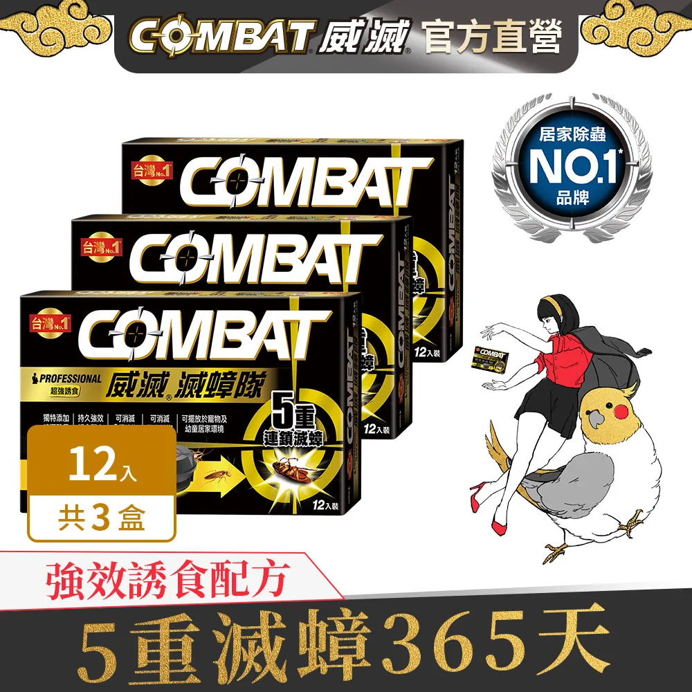 【Combat威滅】滅蟑隊 1盒/3盒 (除蟑螂,蟑螂藥) 歷史價格詳細信息