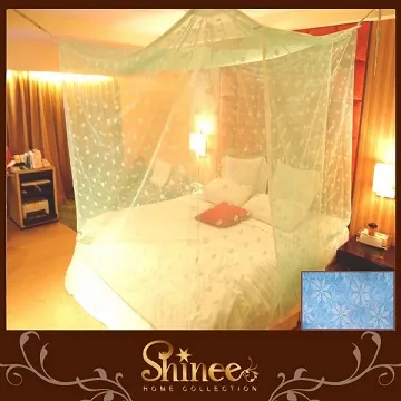 SHINEE《100%台灣製 高密度單人3.5尺內格蚊帳》- 淺粉色星花(買就送棉質綁繩x4) 歷史價格詳細信息