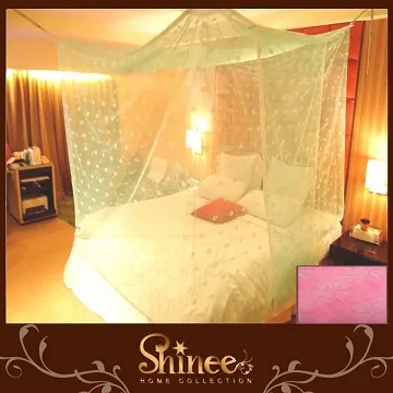 SHINEE《100%台灣製 高密度單人3.5尺內格蚊帳》- 淺粉色星花(買就送棉質綁繩x4) 歷史價格詳細信息