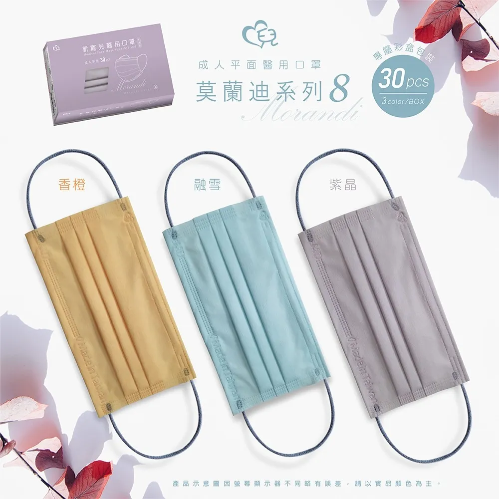 滿版莫蘭迪色醫療口罩 國家隊口罩 雙鋼印醫療用口罩 平面口罩 MD醫用口罩 MD口罩 國家隊醫療口罩 成人醫療彩色口罩 歷史價格詳細信息