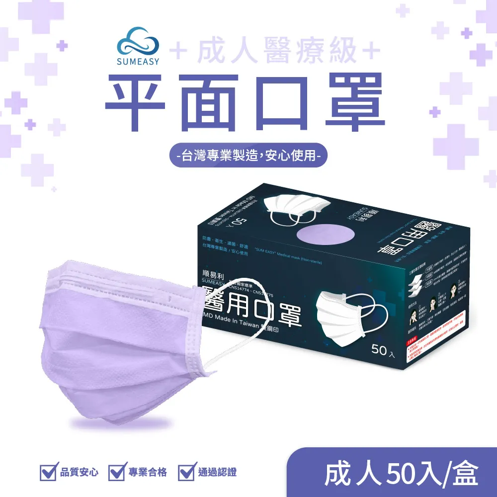 【順易利】「50入」雙鋼印 醫 療 級平面口罩-特別色(雙鋼印 醫 用 口罩 ) 歷史價格詳細信息