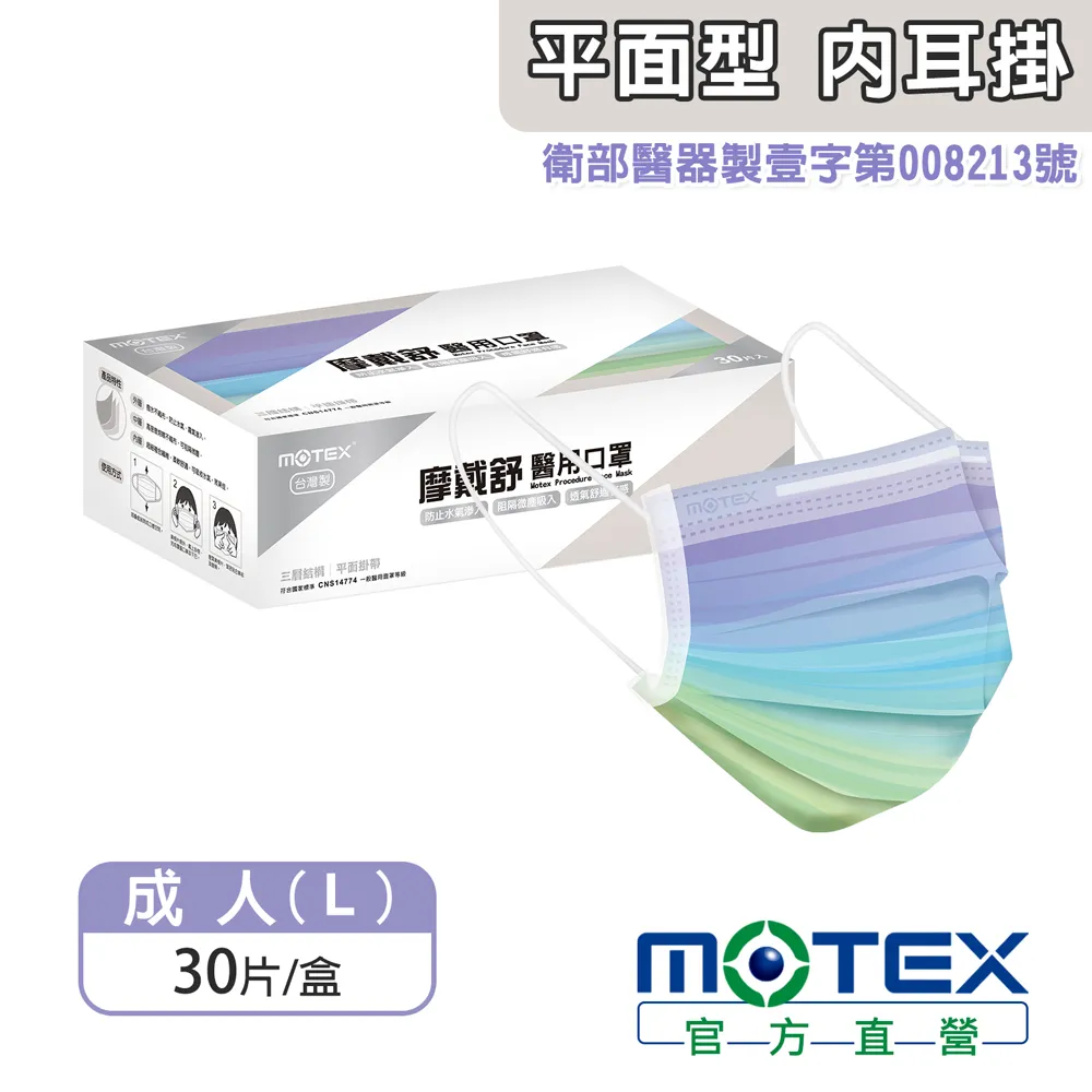 【MOTEX 摩戴舒】醫用口罩 春花漸層系列 藍鈴(30片/盒) 歷史價格詳細信息