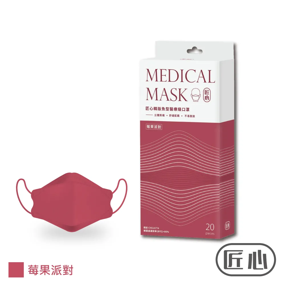 匠心 韓版成人魚型醫療口罩-晴光黃 (20入x2盒) 共40入 歷史價格詳細信息