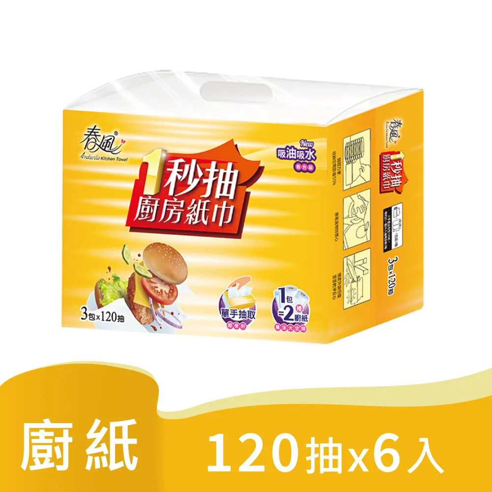 春風一秒抽三層厚手廚房紙巾(80抽 X 3包 X 8串) 歷史價格詳細信息