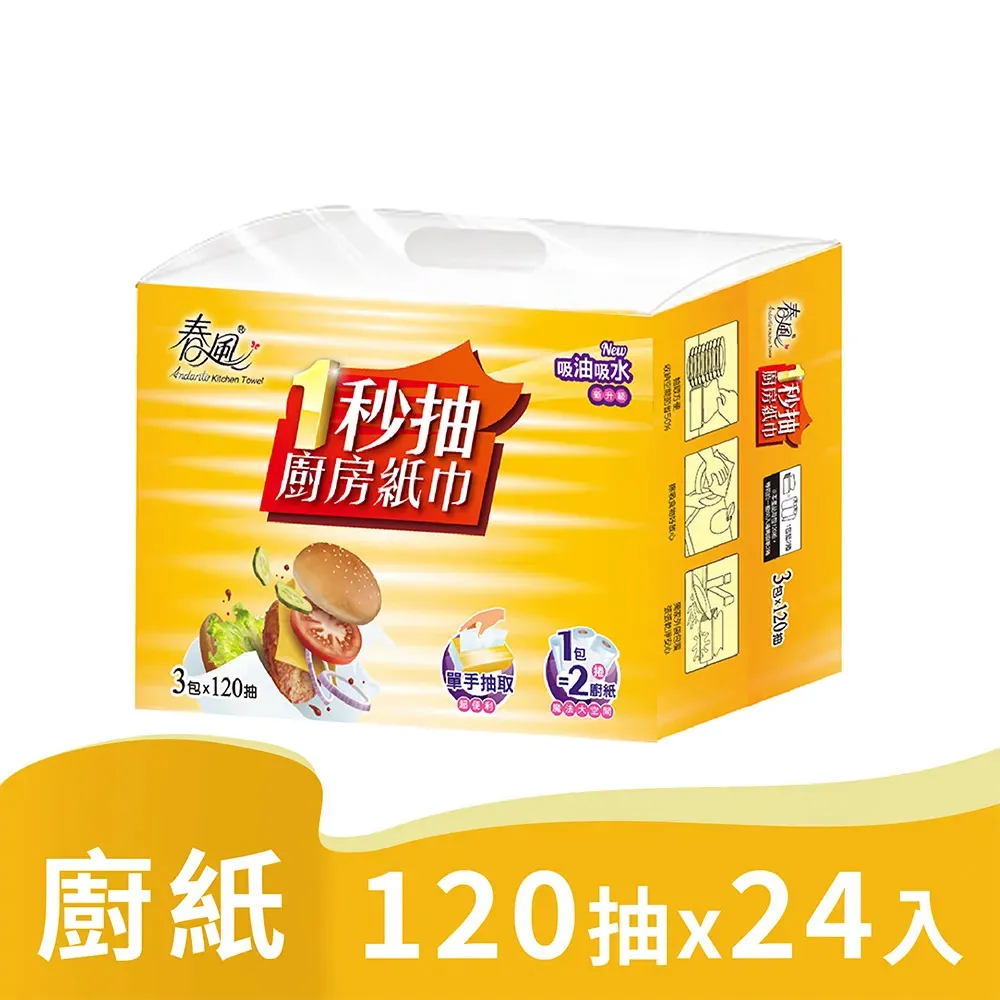 春風一秒抽三層厚手廚房紙巾(80抽 X 3包 X 8串) 歷史價格詳細信息