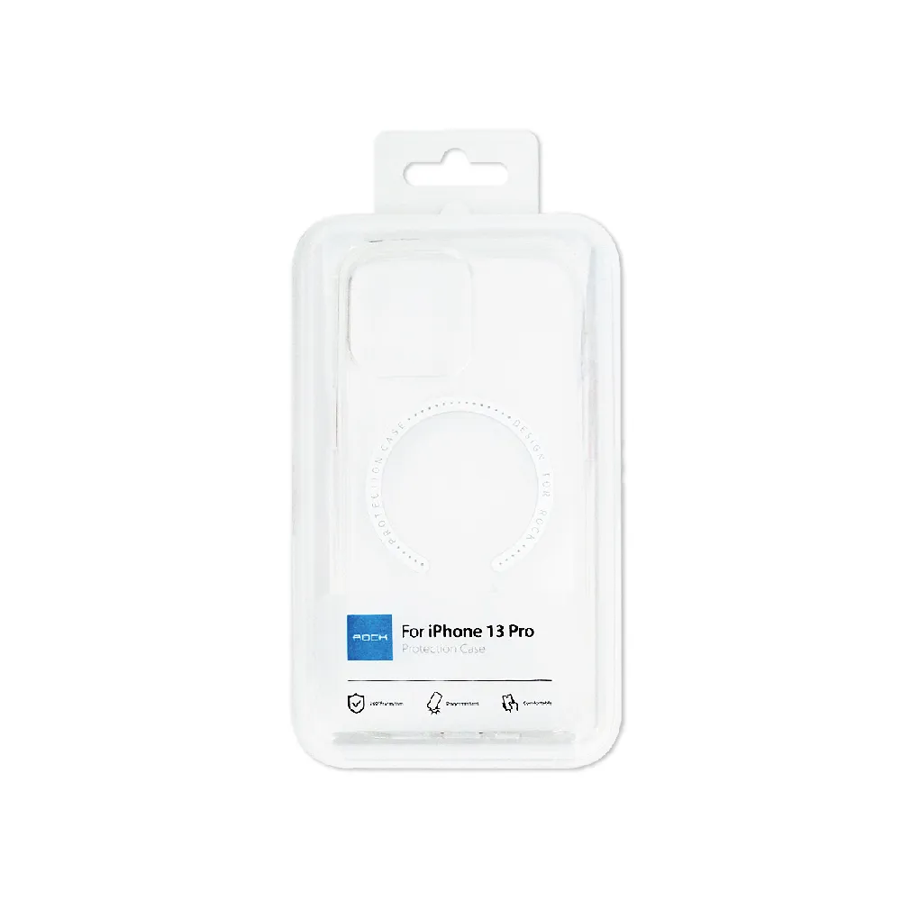 ROCK 洛克-包邊防摔透明手機殼1入(支援MagSafe磁吸無線充電器)-Iphone 13 Pro Ma 歷史價格詳細信息
