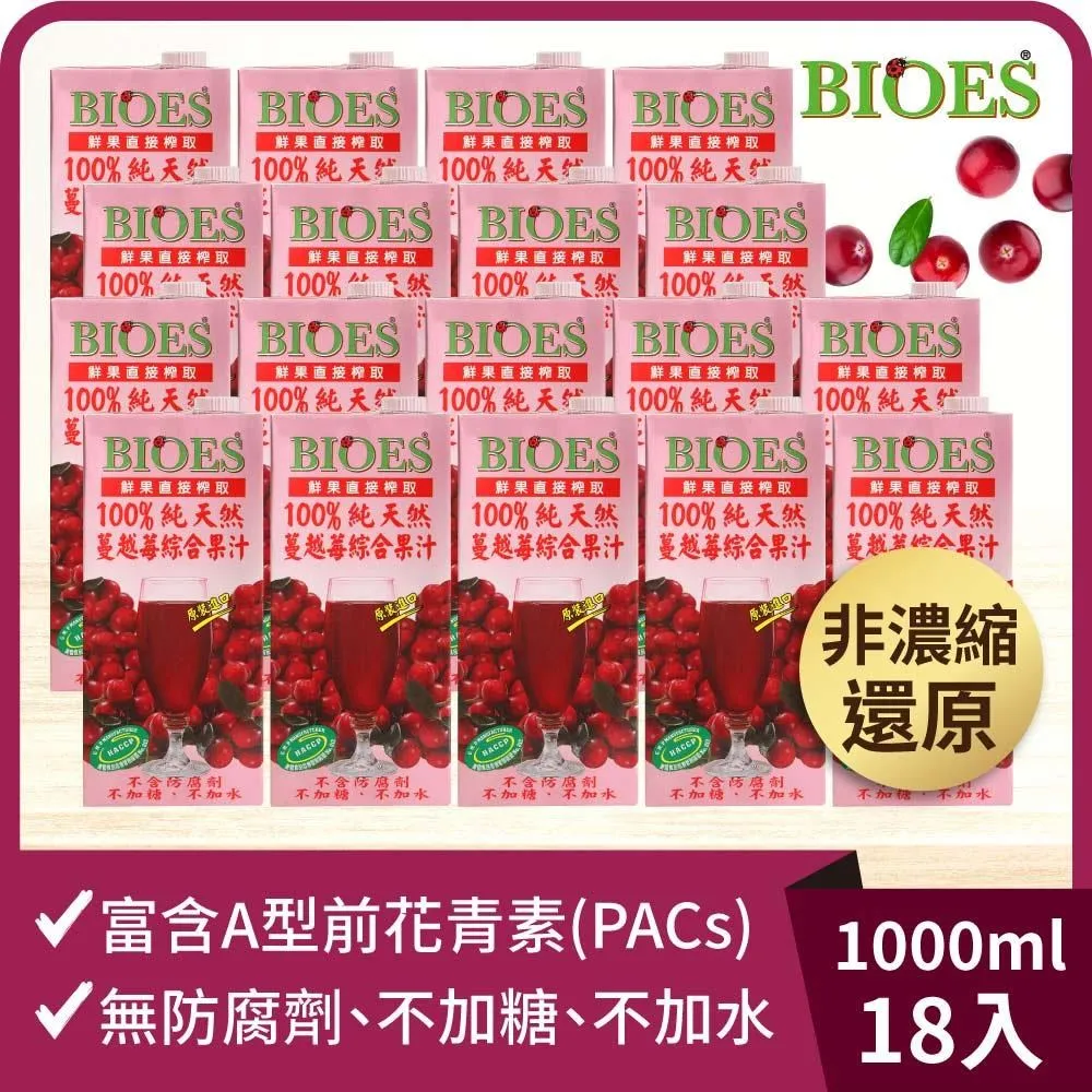 【囍瑞】純天然 100% 蔓越莓汁綜合原汁(1000ml)-18入組 價格比較,價格查詢,歷史價格詳細信息