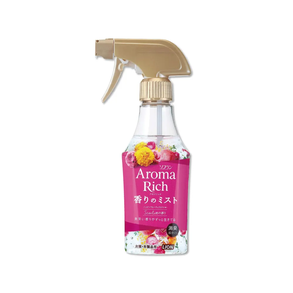 日本LION獅王-Aroma Rich長效型消臭除皺衣物香氛噴霧(玫瑰香-淺粉280ml/瓶)5年效 歷史價格詳細信息