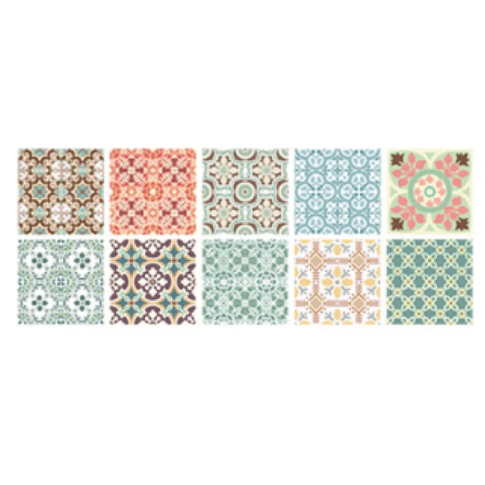 【生活良品】花磚牆貼壁貼地板貼紙 四格歐式磁磚款 20x20cm 每套20片(防水即撕即貼) 歷史價格詳細信息