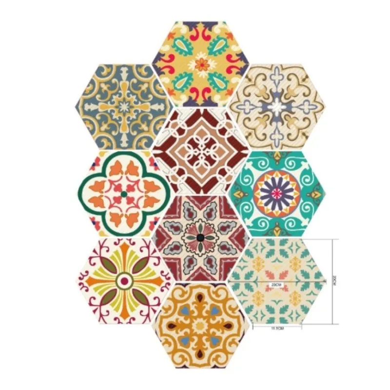 【生活良品】花磚牆貼壁貼地板貼紙 四格歐式磁磚款 20x20cm 每套20片(防水即撕即貼) 歷史價格詳細信息