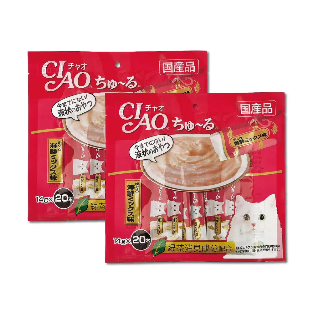 (2袋超值組)日本CIAO-啾嚕貓咪肉泥寵物補水消化營養流質點心零食20入/袋 歷史價格詳細信息