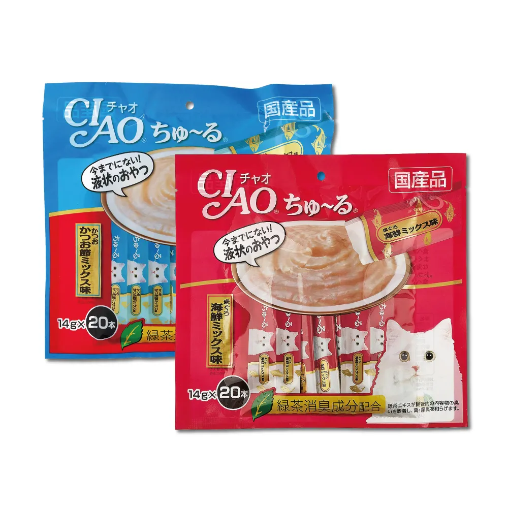 (2袋超值組)日本CIAO-啾嚕貓咪肉泥寵物補水消化營養流質點心零食20入/袋 歷史價格詳細信息