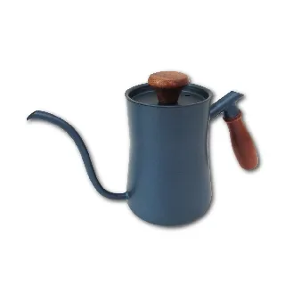 生活良品-手沖咖啡鐵氟龍細口壺W-550BE典雅藍(檀木柄)550ml/盒 歷史價格詳細信息