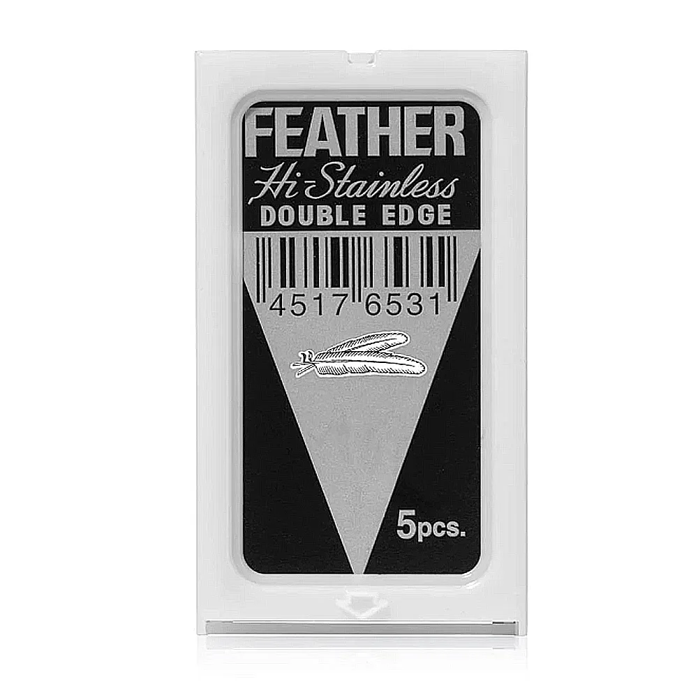 日本Feather羽毛牌-男士美容雙面親膚安全刮鬍刀替換刀片-5片/盒 歷史價格詳細信息