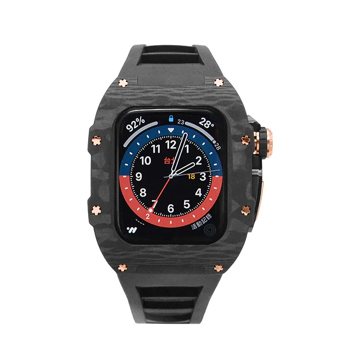 Apple Watch 44/45mm 碳纖維精緻商務保護殼錶帶 適用於iWatch 歷史價格詳細信息