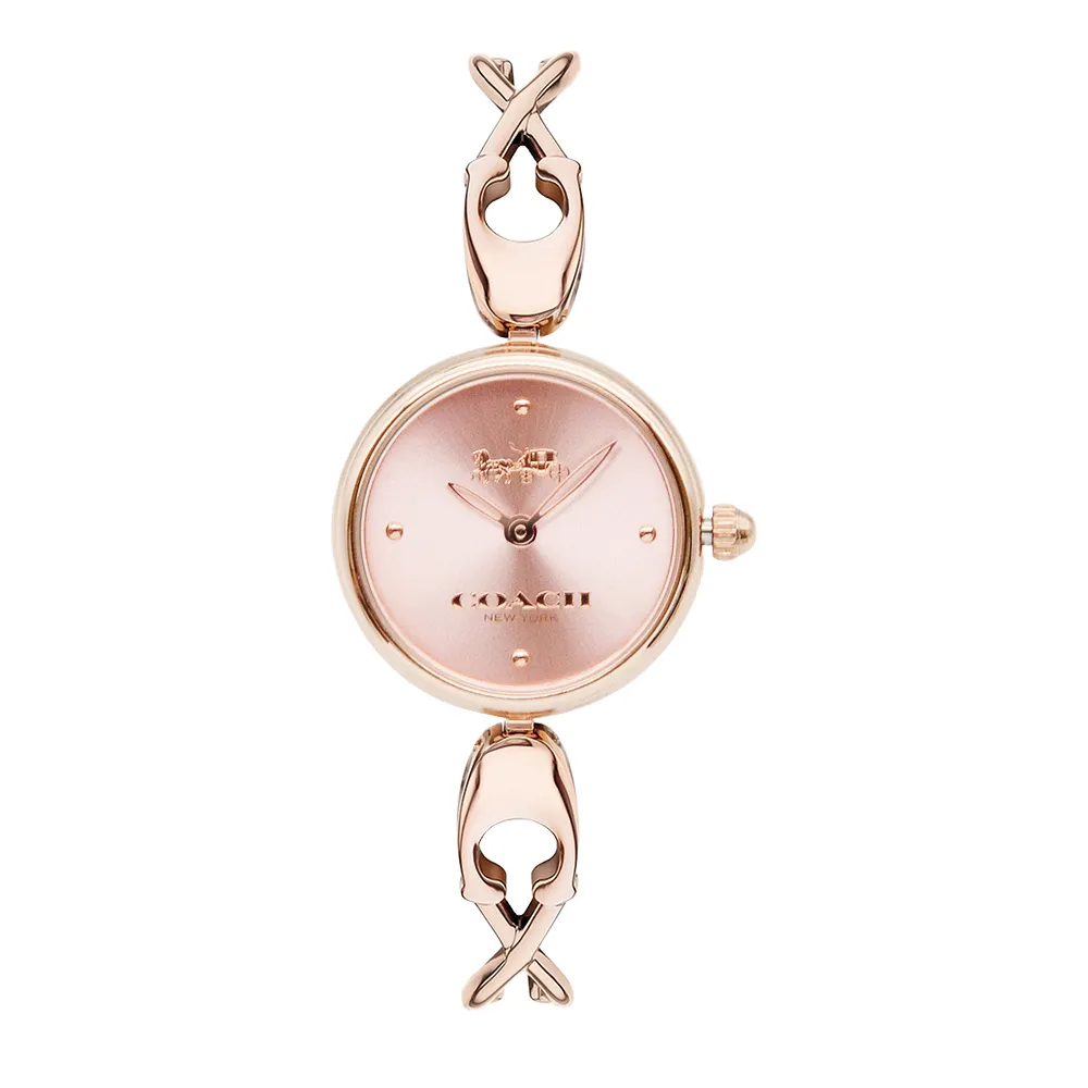 COACH 玫瑰緹花LOGO防刮皮革釦式中夾-白色 歷史價格詳細信息