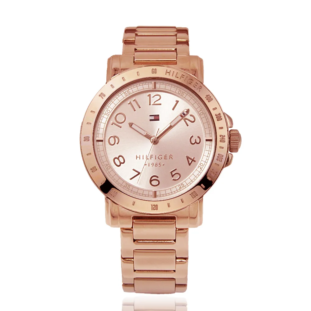 Tommy Hilfiger 玫瑰金三眼多功能造型女錶 x 玫瑰金 (1782197) 歷史價格詳細信息