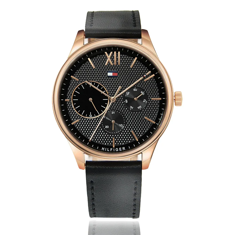 【Tommy Hilfiger】金色三眼計時簡約迷人腕錶 1782525 38mm 現代鐘錶 歷史價格詳細信息