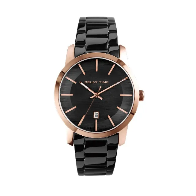 Relax Time 玫瑰金X黑鋼 三眼腕錶 對錶系列 R0800-16-10X+R0800-16-33 / 42+38m 歷史價格詳細信息