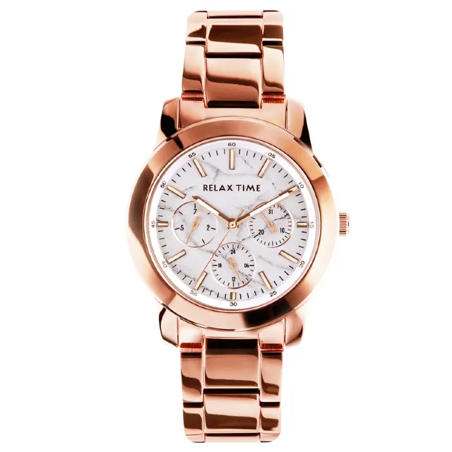 Relax Time 玫瑰金X黑鋼 三眼腕錶 對錶系列 R0800-16-10X+R0800-16-33 / 42+38m 歷史價格詳細信息